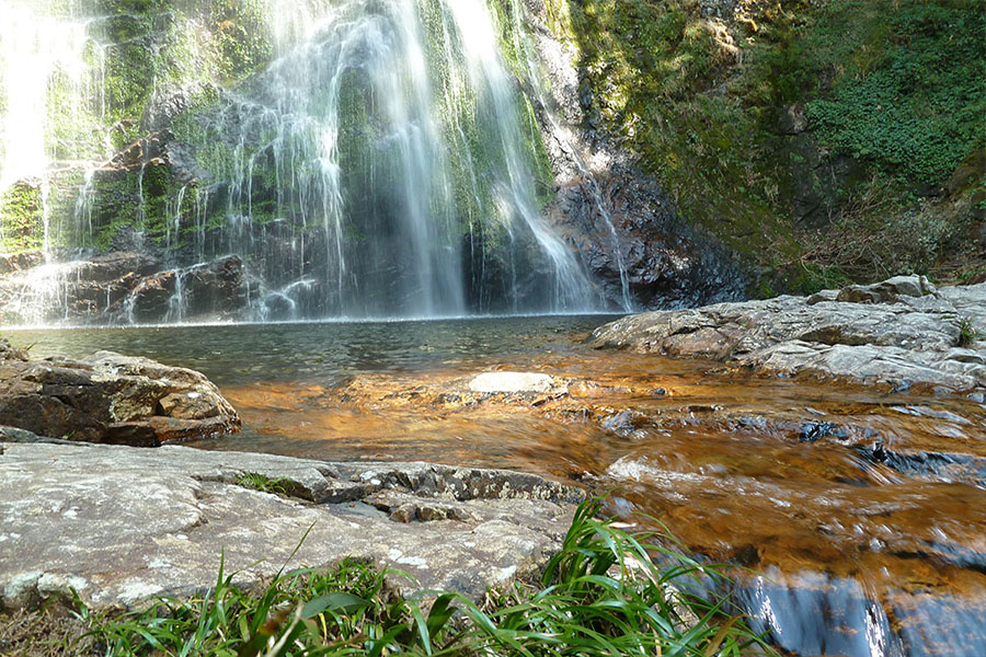 Stopping by Love Waterfall while trekking in Sapa